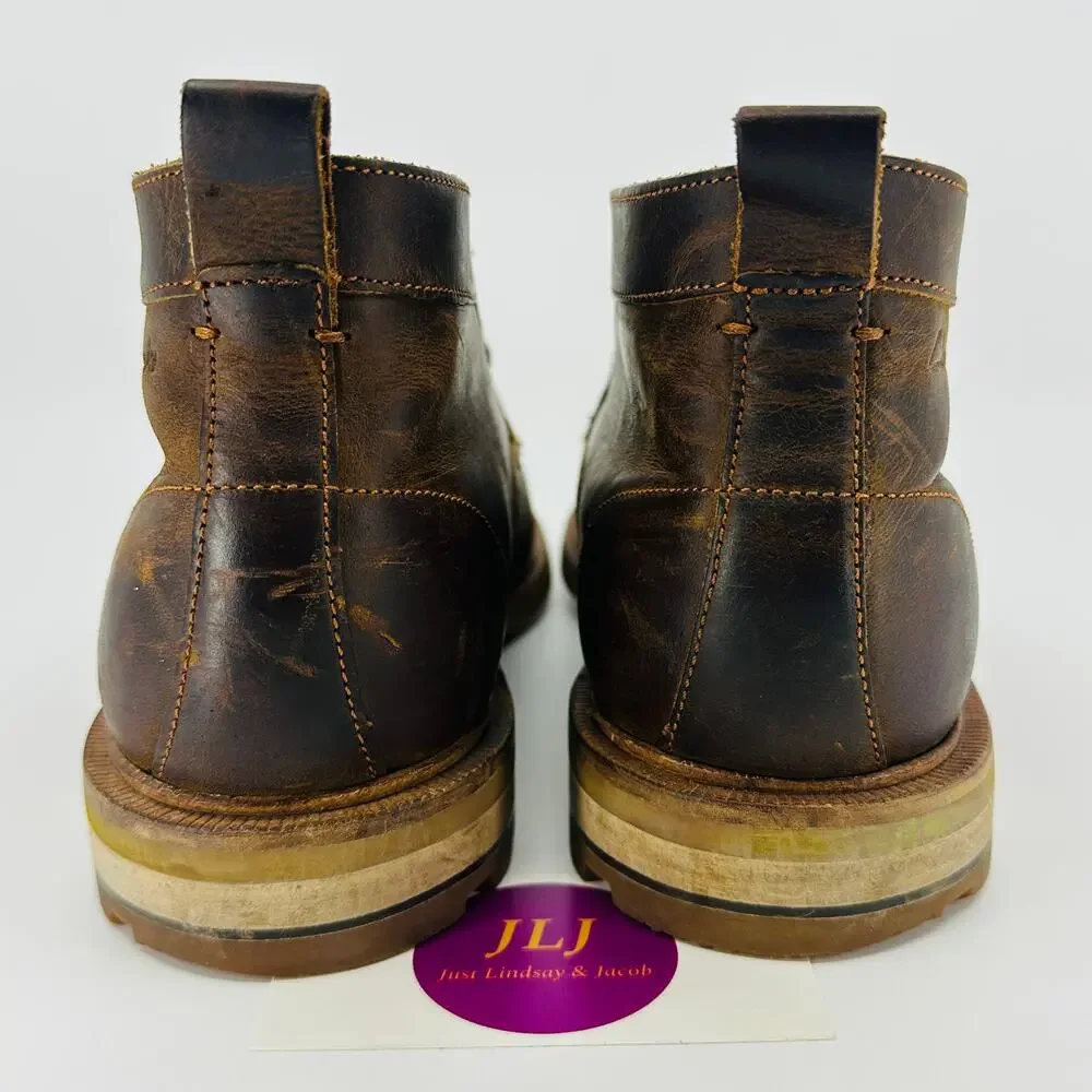 Clarks Men's Foxwell Mid Beeswax Leather Lace Up Chukka Boots Size 8.5